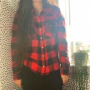 Forever 21 Red and black checkered plaid flannel